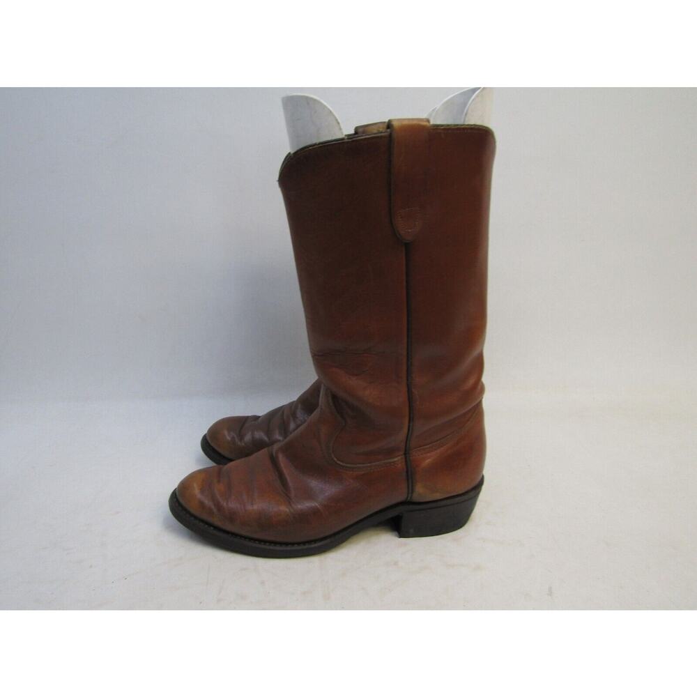Texas Brand Mens Size 8.5 D Brown Leather Western Cowboy Boots